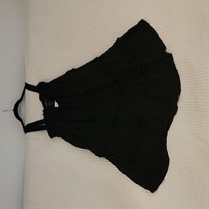 FOREVER 21 BLACK TIERED SHORT DRESS